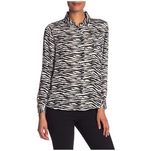 PHILOSOPHY APPAREL ZEBRA PRINT BLOUSE